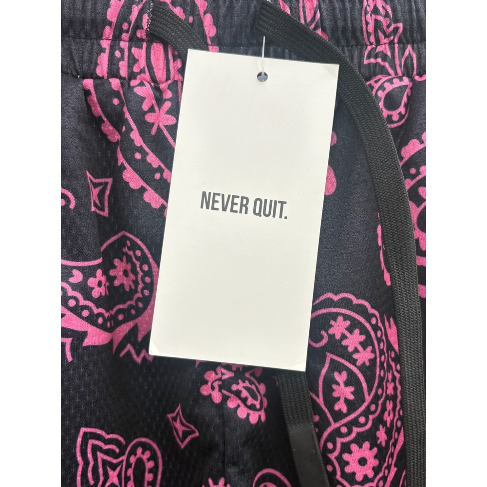 NWT Kill Crew Muay Thai Fit Shorts Men Medium Black/Pink Paisley 100% Polyester - Picture 3 of 7